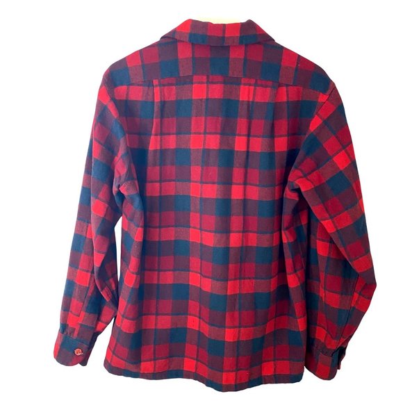 Pendleton 100% Virgin Wool Plaid Shirt Mens M Outdoor Camping Chores Hiking‎ - Picture 2 of 11